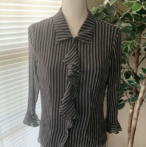 Anne Klein Button Front Blouse